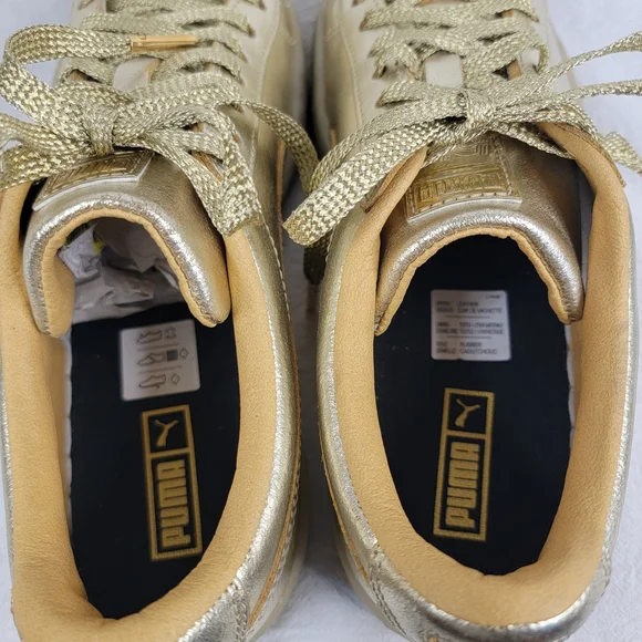 PUMA 50th Anniversary Golden Suede Metallic Leather Sneaker 1968 Women's Size 6 - Picture 11 of 14